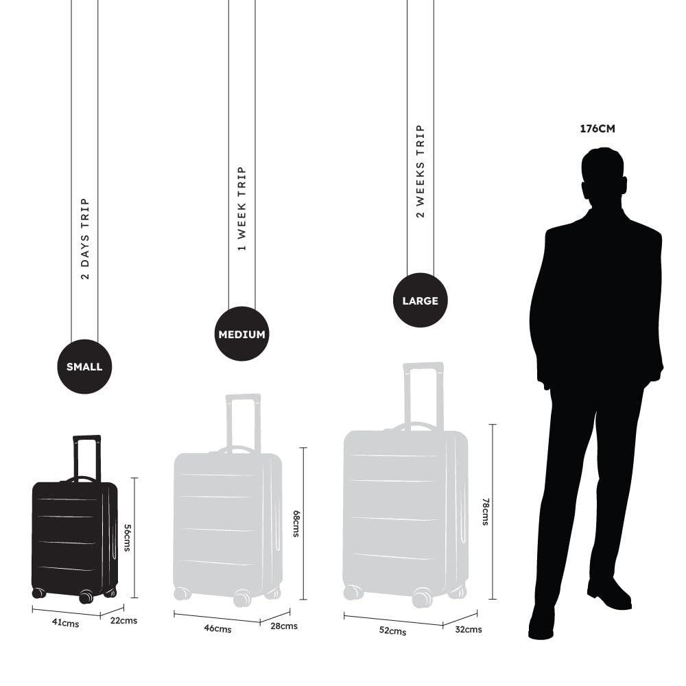 Kamiliant American Tourister Cabin Harrier 56 Cms Small Polypropylene Hard Sided 4 Wheeler Spinner Wheels Carry-On Luggage (Carrot-Orange) - Image 8