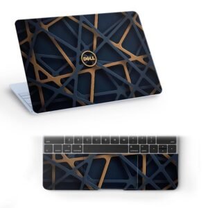 Pattern D13 Top+Wrist Pad Vinyl Laptop Skin/Sticker/Cover for 15 to 15.6 Inches Laptops Laminated-Removable-HD Quality Compatible for Dell (15x10 Inches)