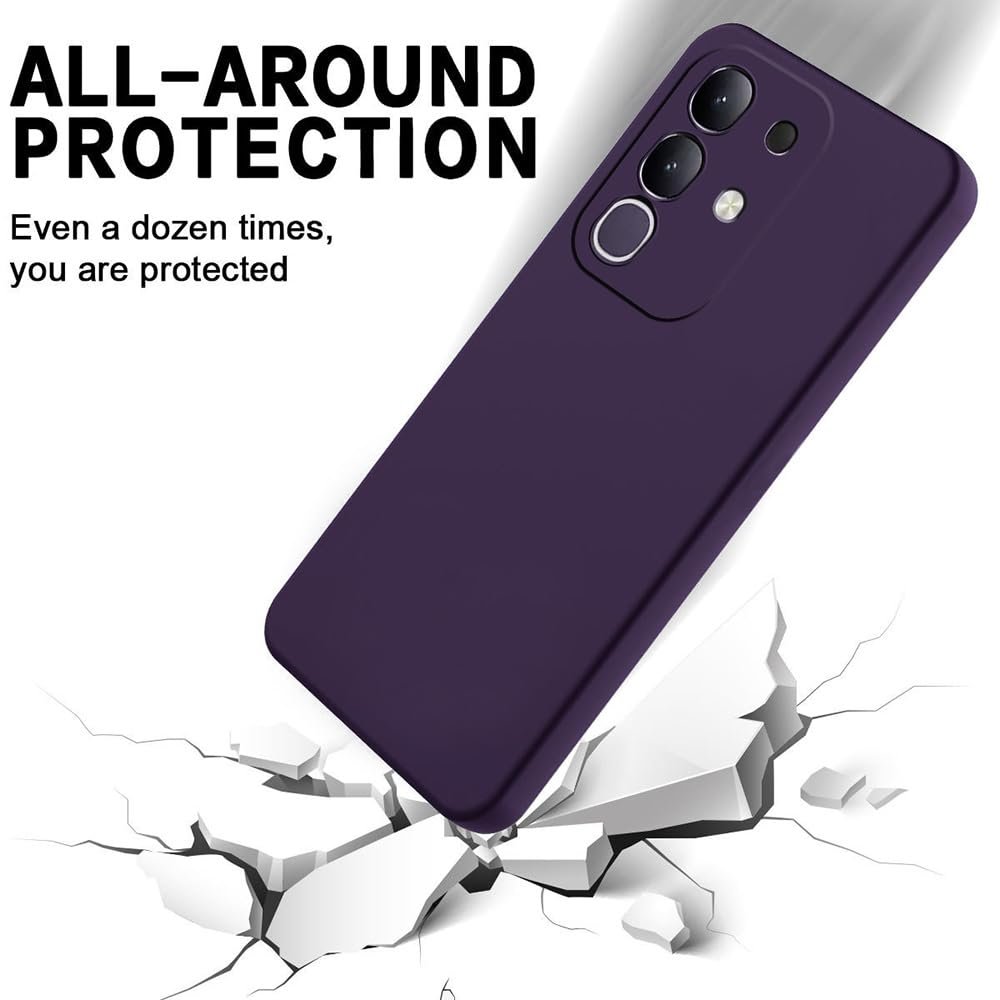 Amazon Basics Mobile Cover for Vivo T4x 5G | Full Camera Protection | Premium Liquid Silicon Case | Flexible Bumper Case for Vivo T4x 5G / Y29 4G / Y31 Pro 5G / iQOO Z10x 5G (Purple) - Image 4