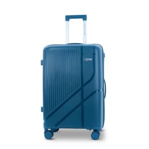 AMERICAN TRAVELLER TourisPoineer Trolley Bag – Large Polypropylene Hardshell Expandable Travel Luggage Bag with 8 Disc Wheels & TSA Type Lock. (20, Blue)