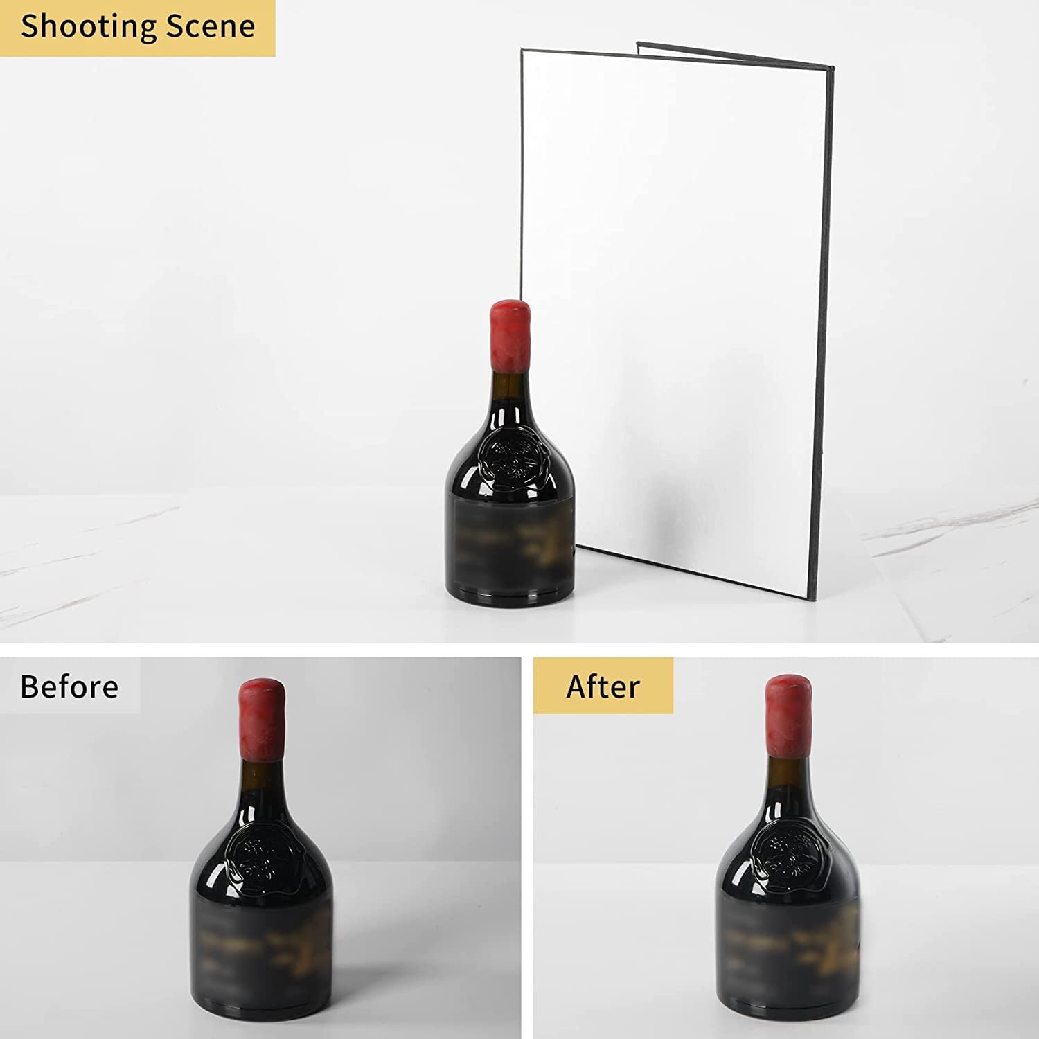 Royalkart 3 in 1 Light Reflector for Food,Product Photography, Diffuser Cardboard 29x42cm,Foldable Black, White, Silver Thick Paper Board - Image 9