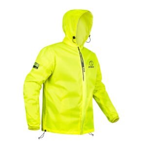 Rynox Unisex Adult H2Go Pro 3 Rain Standard Length Jacket I 15000mm Waterproof Nylon Shell | Motorcycle Riding Rain Jacket | Heat Sealed Seams | Drycore WR Zippers – Hi-Viz Green, 2XL
