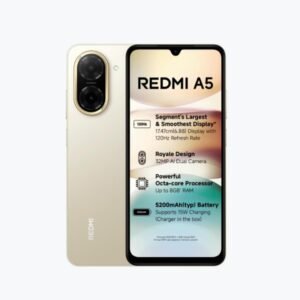 Redmi A5 (Jaisalmer Gold, 3GB RAM 64GB Storage) | Royale Design | Segment’s Largest 17.47cm(6.88) and Smoothest 120Hz Display) | TUV Rhineland Triple Eye Protection Certified | 5200mAh Large Battery | Supports expandable storage: up to 2TB