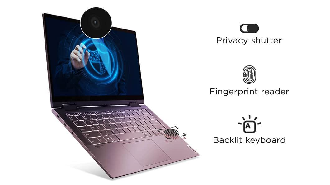 (Refurbished) Lenovo Yoga 7 AMD Ryzen 7 5800U 14" (35.36cm) FHD IPS Laptop (16GB/512 GB SSD/Windows 10/M - Image 3