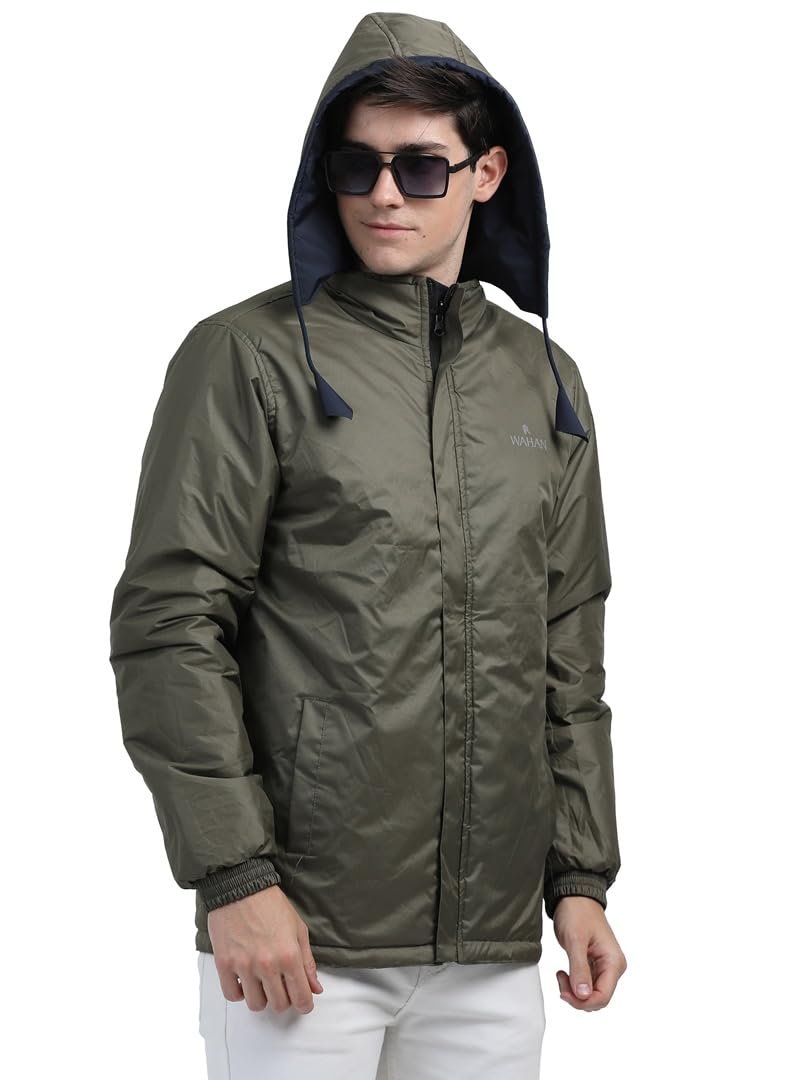 Men's Waterproof Winter Jacket | Reversible & Removable Hood | 99% Water-Resistant | Heavy-Duty Warm Jacket with 4 Pockets - Image 8
