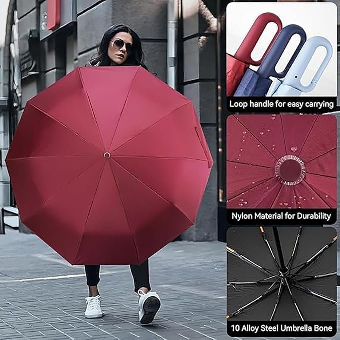 Brand Conquer Umbrella Automatic Open Travel Wind Vent,Umbrella big size for men And girls, Umbrellas for rain,Windproof Umberalla Large for Man,Women - Image 2