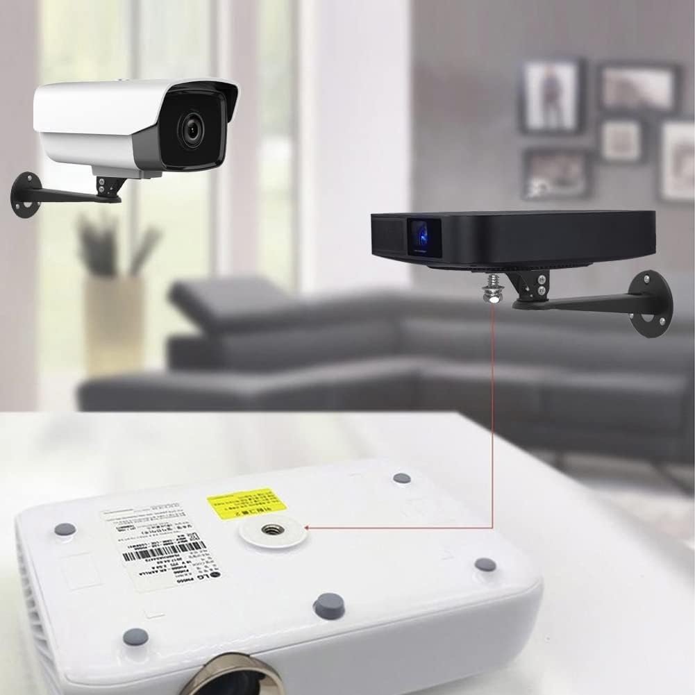 Projector Stand, Wall Mount for Home Theater, Mini Projector, Security Camera, CCTV, Webcam, 360° Rotation - Image 2