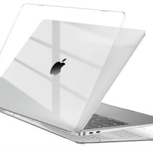 EooCoo Case Compatible with New MacBook Pro 13 inch M2 A2338 A2251 M1 A2289 A2159 A1989 A1706 A1708 2024 2023 2022-2017 with Touch Bar,Plastic Hard Shell Case Cover,Smooth Shiny Surface,Crystal Clear