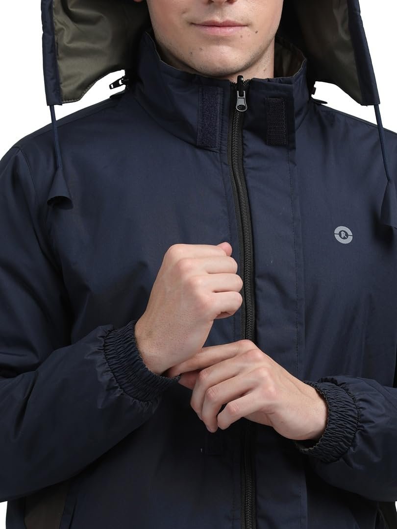 Men's Waterproof Winter Jacket | Reversible & Removable Hood | 99% Water-Resistant | Heavy-Duty Warm Jacket with 4 Pockets - Image 6