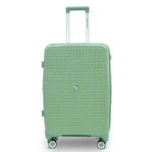 AMERICAN TRAVELLER Tourispro 2.0 Trolley Bag Lightweight Large | Expandable Suitcase | Polypropylene | Travel Luggage Bag |TSA Type Lock | 8 Disc Wheels (24, Mint Green)
