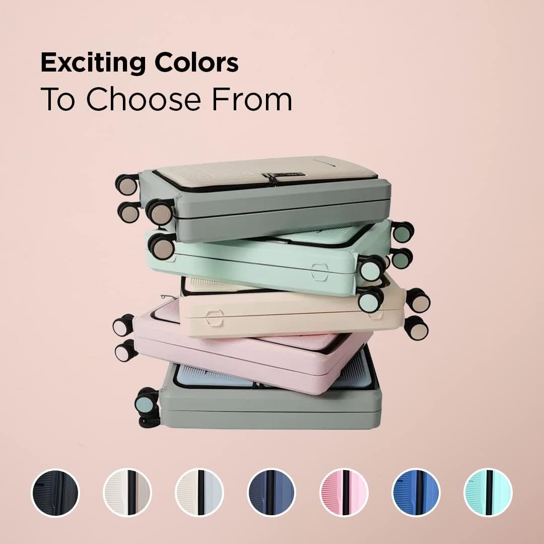 Kuber Industries Luggage Bag | Trolley Bags for Travel | Collapsible Luggage Bag | Travelling Bag | Trolley Bags for Suitcase | Lightweight Luggage Bag | 20P-24P Inch | Rose Pink - Image 6