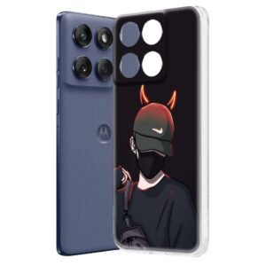 Fashionury Designer Soft Back Cover Case Compatible for Moto Edge 60 Fusion, Printed,Transparent,Flexible, Silicon for Motorola Edge 60 Fusion -D1197