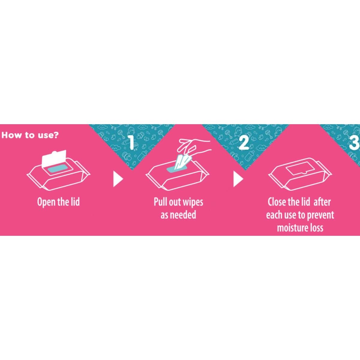 Amazon Brand - Supples Baby Wet Wipes with Lid | 576 Wipes | 72 Wipes x 8 Packs | Enriched With Aloe Vera and Vitamin E | Alcohol-Free and Paraben-Free | Pure Water-Based formulation - Image 9