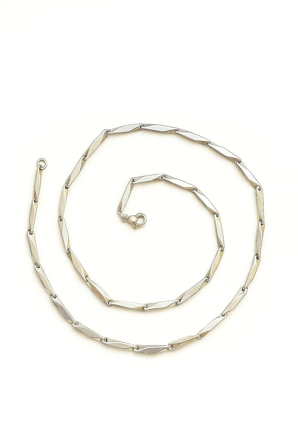 NOYA Natural Silver Rice Chain Link Necklace Men | Organic Chemical-Free Designer Jewelry | Lightweight Hypoallergenic Eco-Friendly Statement Accessory 2025 - Image 2