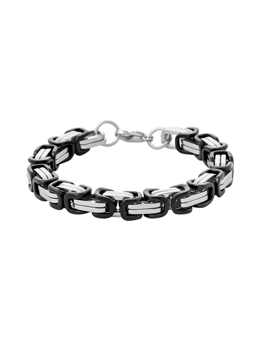 Yellow Chimes Bracelets for Men and Boys Fashion Bracelet for Men |Silver Toned Durable Stainless Steel Chain Bracelet for Men | Birthday Gift for Men and Boys Anniversary Gift for Husband