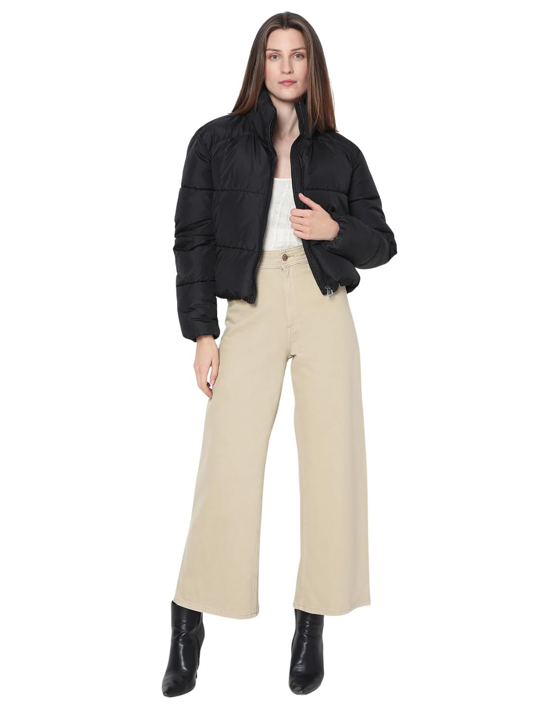 VERO MODA Polyester Women's Standard Length A-Line Coat - Image 5