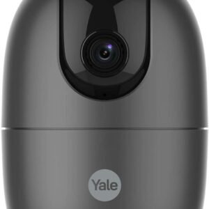 Yale Full HD Security WiFi Smart Camera | Motion Detection | 2-Way Audio | Pan & Tilt | Alexa Enabled | Night Vision | HD Live Viewing & Up to 256GB SD Card Support Indoor CCTV Camera for home (Black)