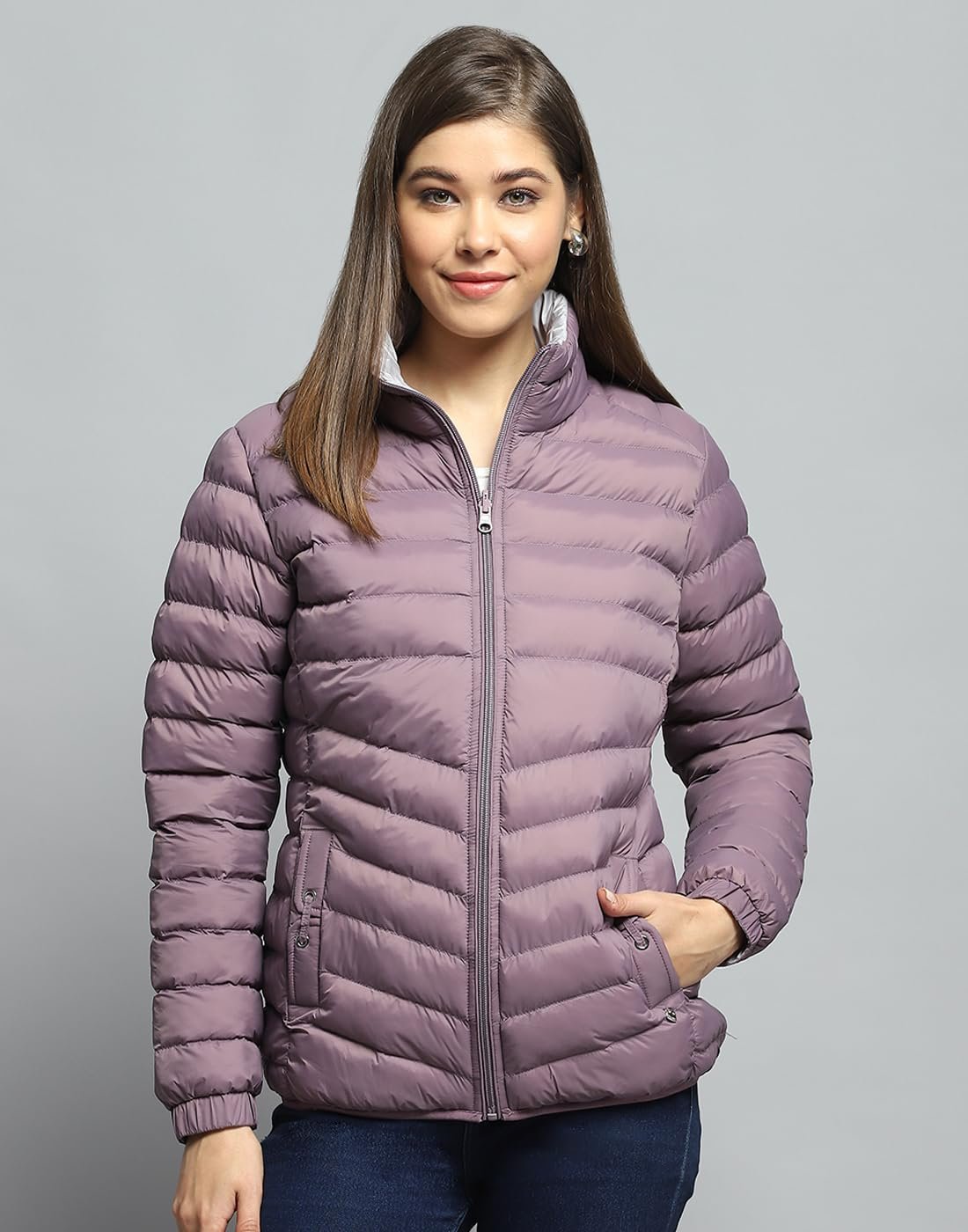 Monte Carlo Women's Reversible Winter Jacket | Stylish Regular Fit Quilted Puffer Coat | Full Sleeve Solid Zipper Closure Travel Jacket For Women's - Image 2