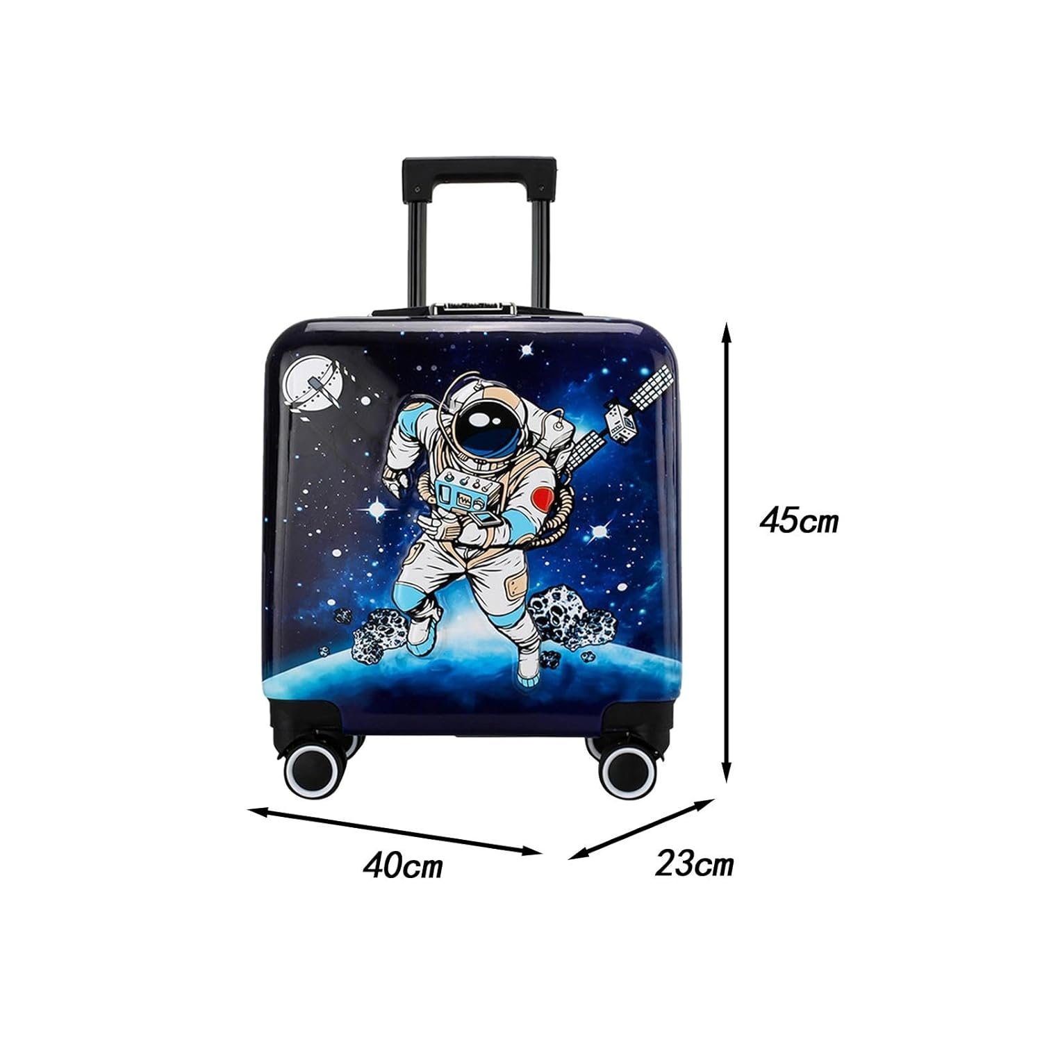 20" Childrens Luggage Lightweight Gift Travel Luggage for Children Boys Kids Astronaut|Portable Digital Weighing Scale for Cylinder, Travel, Bag for Women&Men, Rolling Luggage Bag| - Image 2