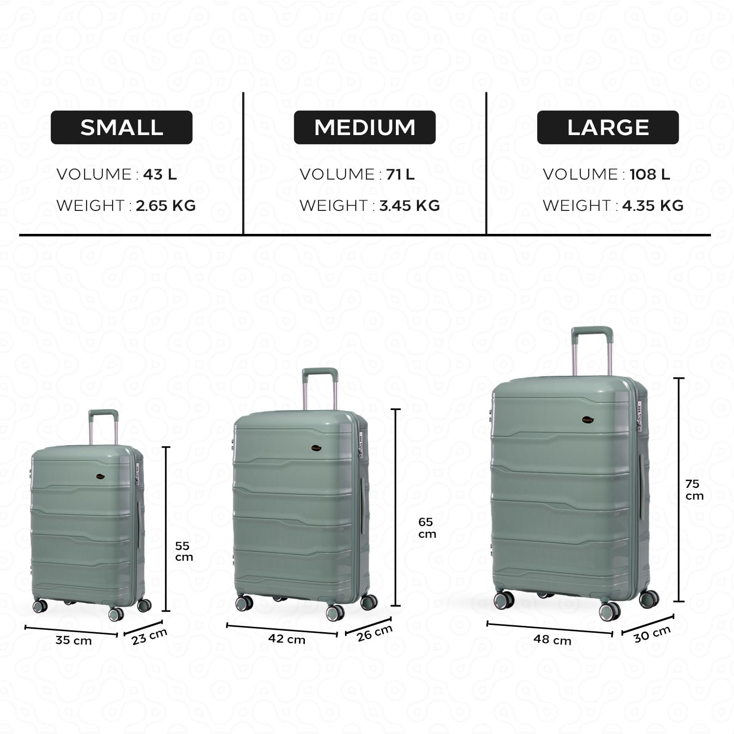 Maleta Desire Check-in Medium | 24 inch | Trolley Bags for Travel | Hardside Luggage, TSA Lock | Luggage Bags for Travel | Suitcase (Check-in Medium, Mint Green) - Image 5