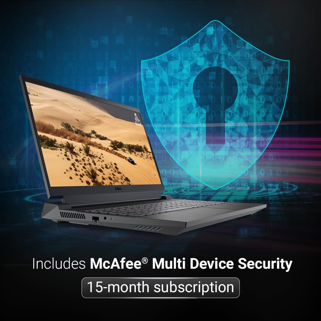 Dell G-series-15-5530-laptop - 15.6" FHD, Intel Core i5-13450HX, 16GB DDR5 RAM, 512GB SSD, NVIDIA GeForce RTX 3050, 4-Zone RGB Backlit Keyboard + G-Key, Dark Shadow Gray, Win 11 + H&S 2021, 2.65 Kg - Image 9