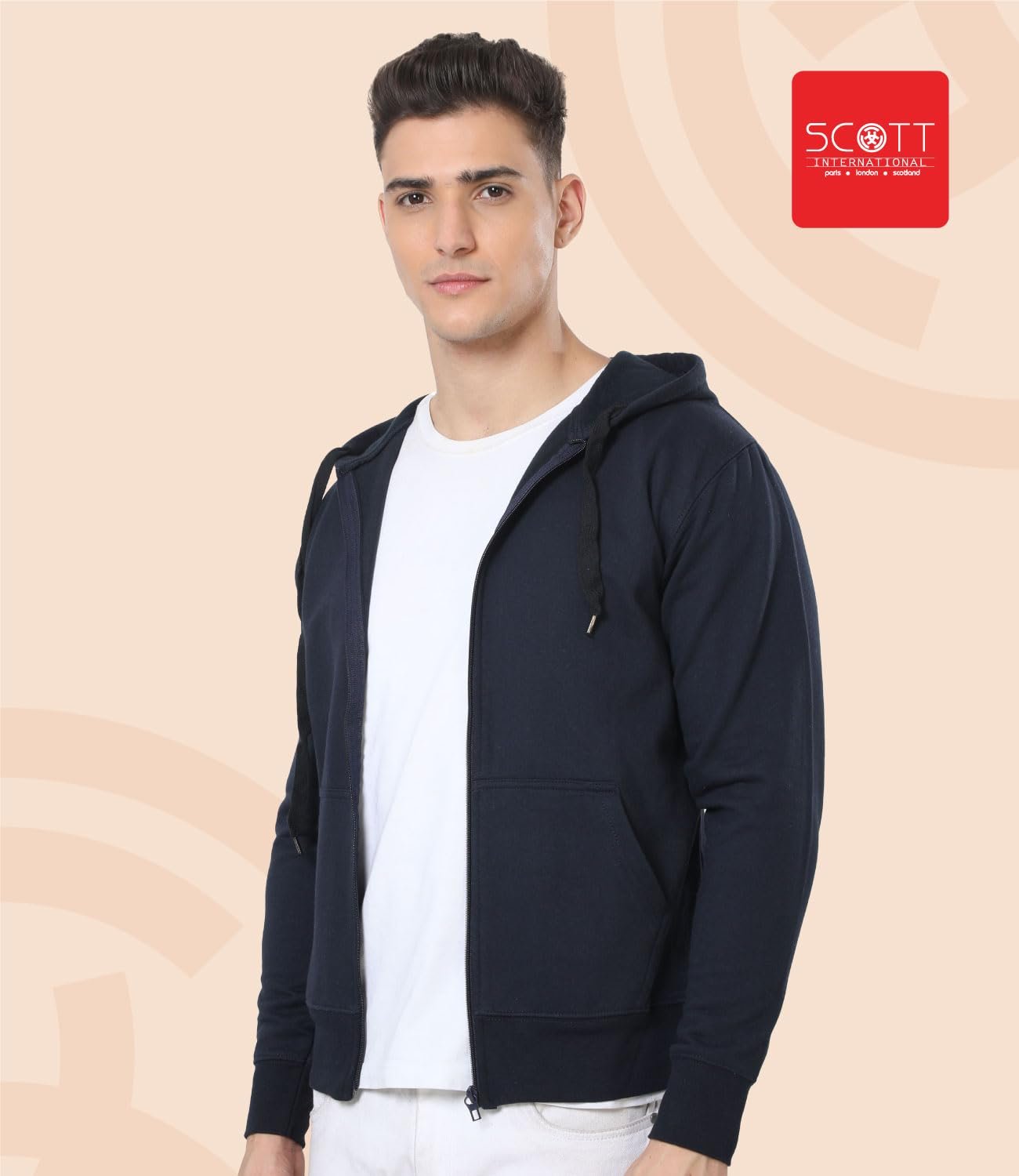 Scott International Men's Hoodies Winter Jacket Sports Gym Cotton Regular Fit Sweatshirt With Zip Bike Stylish (Navy Blue, Small) - Image 6