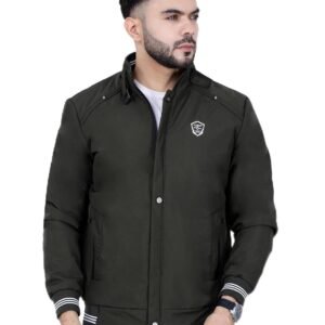 Dollar Full Sleeves Bomber Jacket for Men | TPU Men’s Standing Collar Lightweight Winter Jacket, Regular Fit