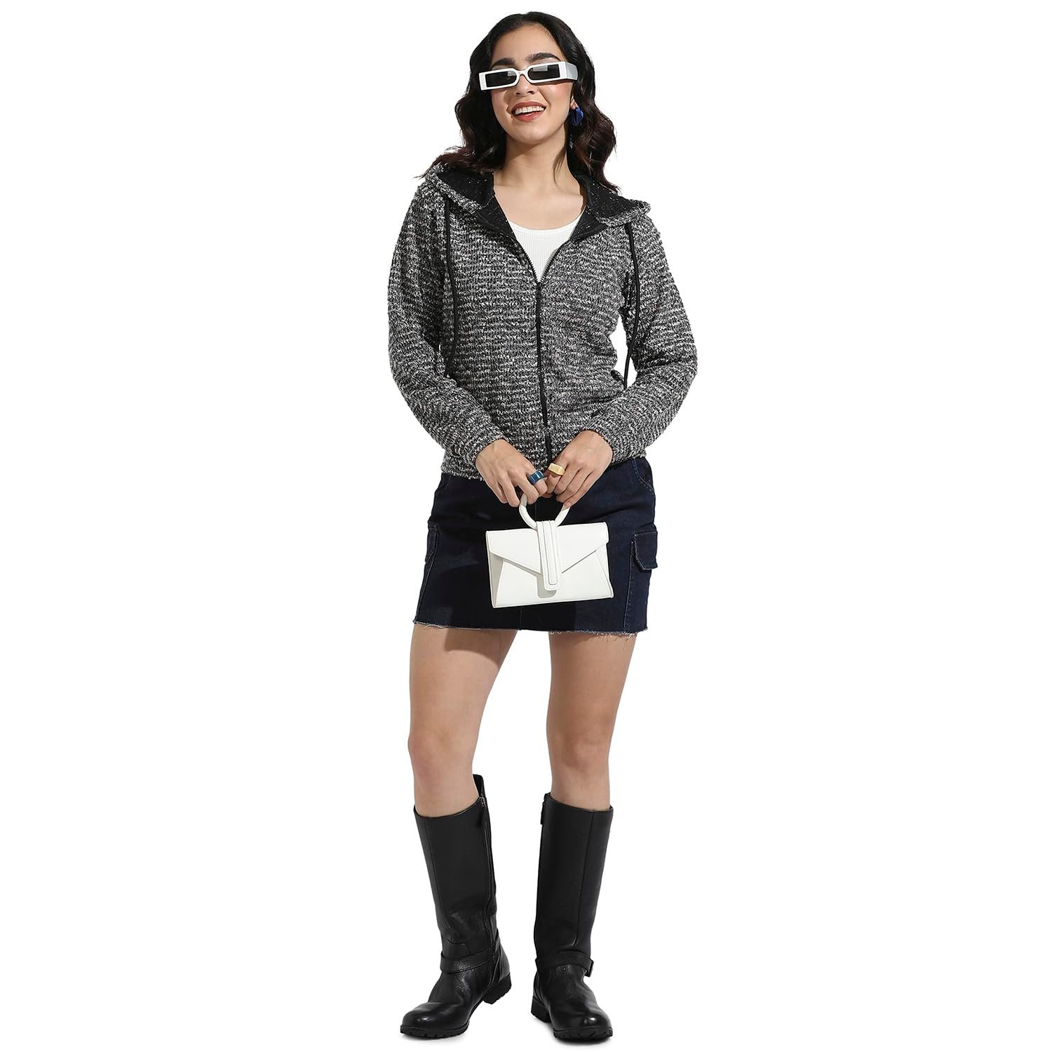 Campus Sutra Women Polycotton Regular Fit Hooded Sweatshirt - Image 6