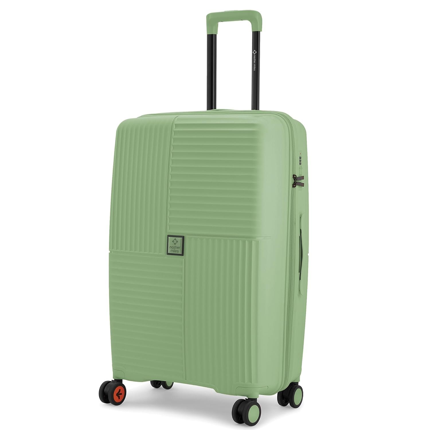 Nasher Miles Polypropylene In-Line Skate Singapore Hard-Sided Check-in Luggage 28 inch | 75cm | 8 Wheels Large Trolley Bag for Travel | Suitcase (Avacado Green)