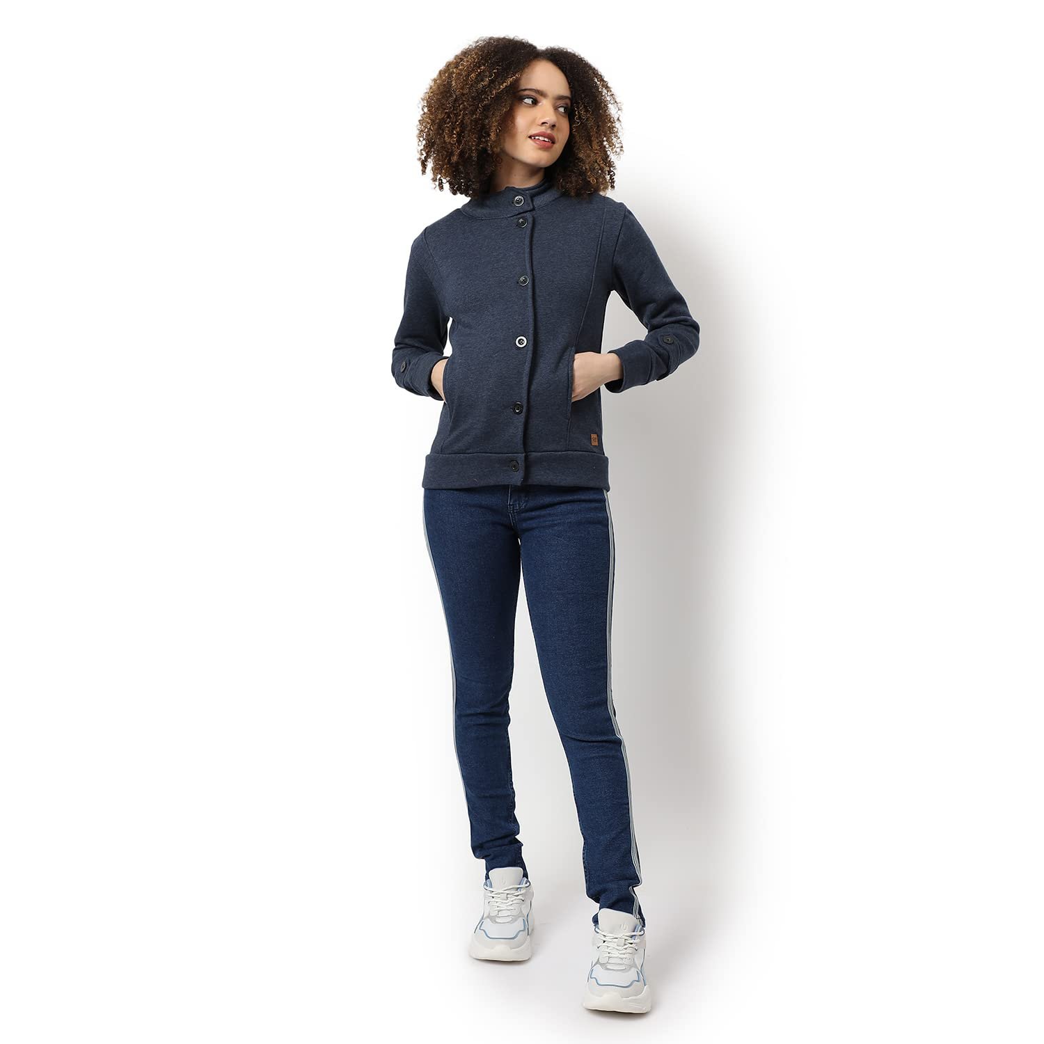 Campus Sutra Women's Cotton Short Length Jacket - Image 6