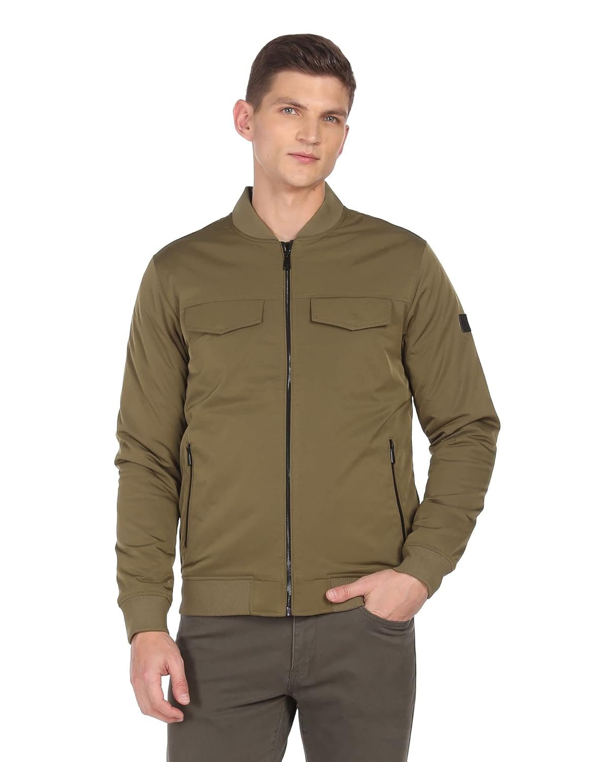 Arrow Men's Polyester Regular Jacket