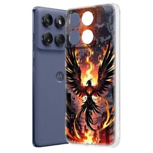 Fashionury Designer Soft Back Cover Case Compatible for Moto Edge 60 Fusion, Printed,Transparent,Flexible, Silicon for Motorola Edge 60 Fusion -D3241