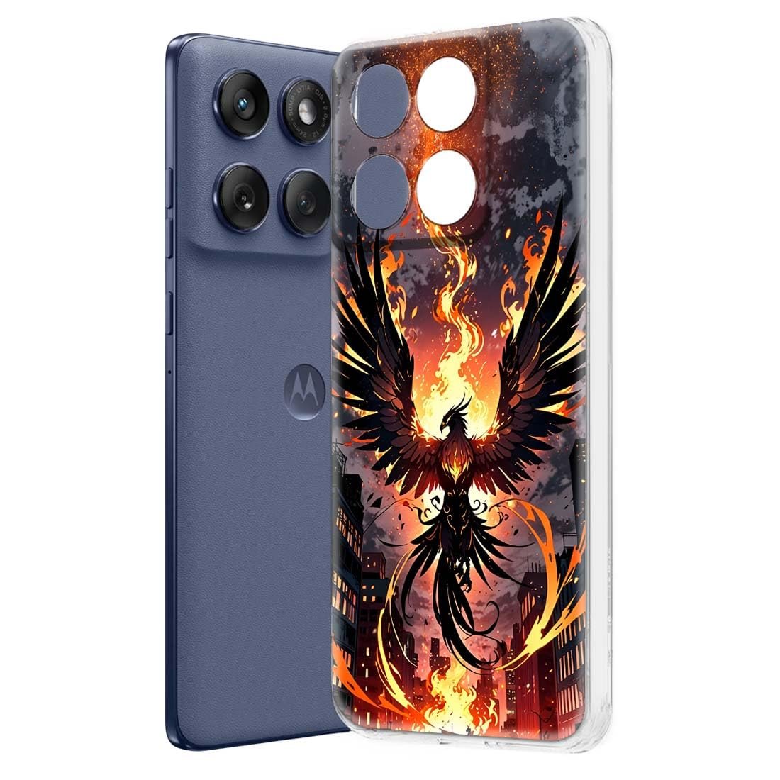 Fashionury Designer Soft Back Cover Case Compatible for Moto Edge 60 Fusion, Printed,Transparent,Flexible, Silicon for Motorola Edge 60 Fusion -D3241