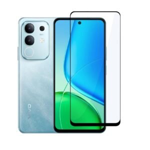 CEDO Tempered Glass for Vivo T4x (5G)/ Vivo Y31 Pro/iQOO Z10x (5G) | Screen Protector Full HD Quality Tempered Glass Anti-Scratch Edge to Edge Coverage with Easy Installation Kit (Black)