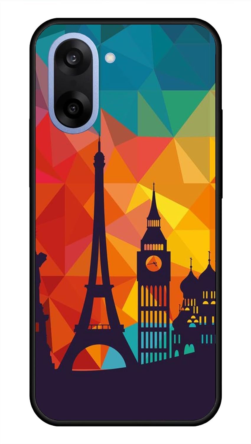 NDCOM for OnePlus Nord CE 5 Back Cover | Protective OnePlus Nord CE5 Back Cover | Shockproof OnePlus Nord CE 5G Case Cover | Travel Paris Printed Metal Case