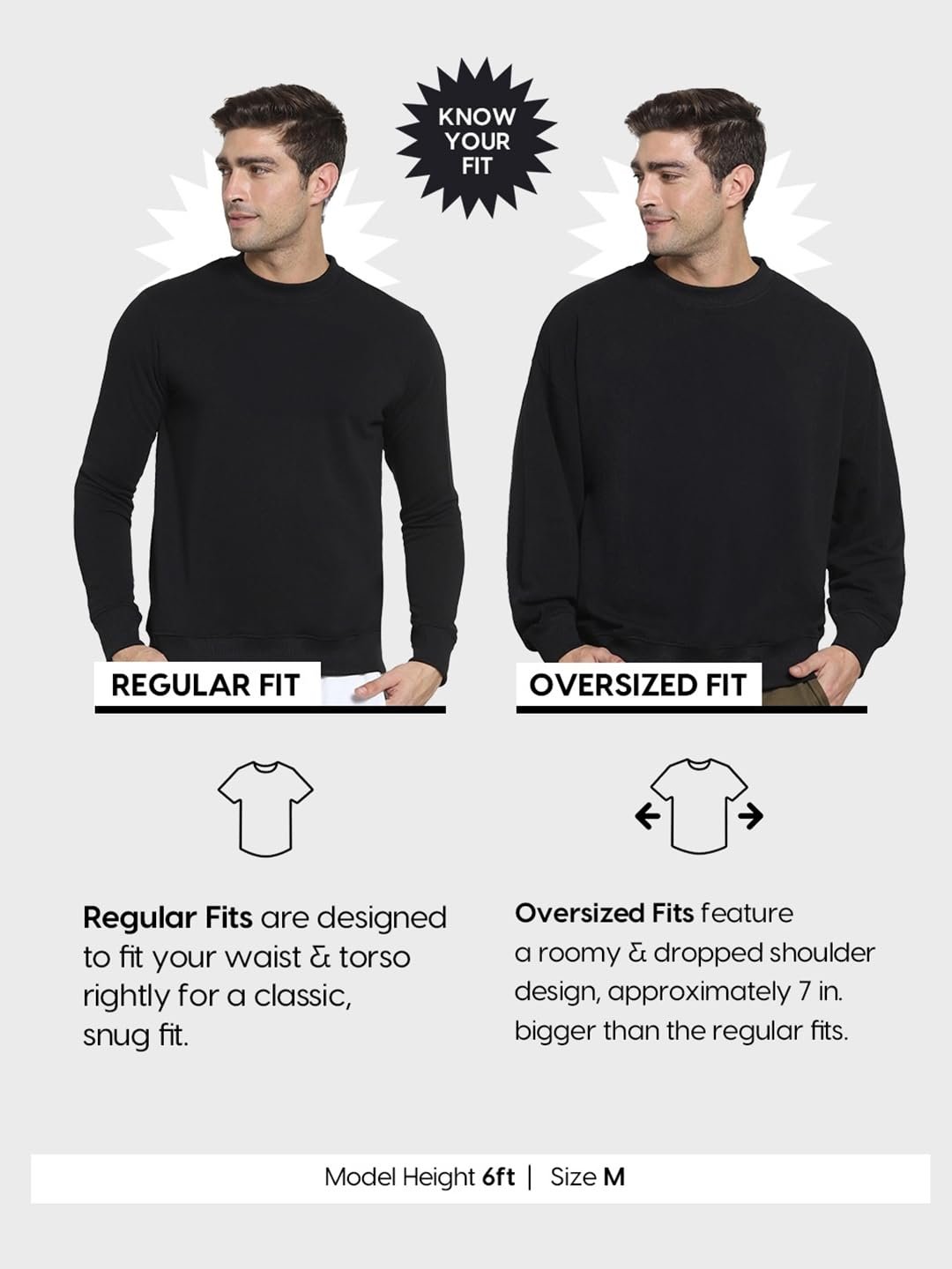 Bewakoof Men's Fleece Oversized Fit Sweatshirt Heavy Duty® 1.0 | Sweatshirt for Man Winter Wear - Image 3