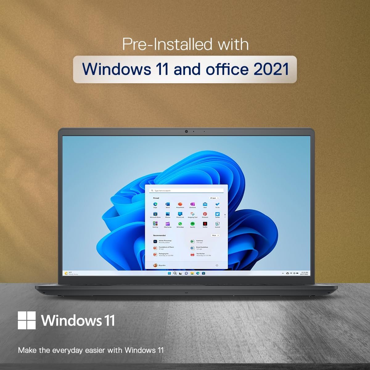 Dell 15, Intel Core i5-1335U, 13th Gen, 8GB RAM, 512GB SSD, FHD AG, 15.6"/39.62cm, 120Hz, Windows 11, MS Office 21, Carbon Black, 1.66KG, 250 nits Narrow Border, McAfee 15 Month, Thin & Light Laptop - Image 7