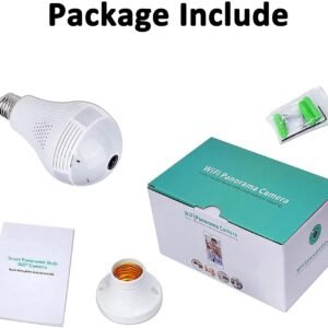 TECHNOVIEW Smart Bulb Security Camera, 1080p 3MP 360 Degree Panoramic, Home WiFi Camera, Indoor/Outdoor Wireless VR Surveillance IP Camera for Home/Office with Two Way Audio/Motion Detection