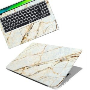 Marble Look Full Body Vinyl Laptop Skin/Sticker/Cover Upto 15.6 Inches Laptops Laminated-Removable-HD Quality Compatible for Hp-Dell-Sony-Lenovo-Asus etc.(15x10 Inches)