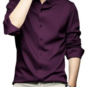 CVC Mens Satin Regular Fit Formal Shirt.