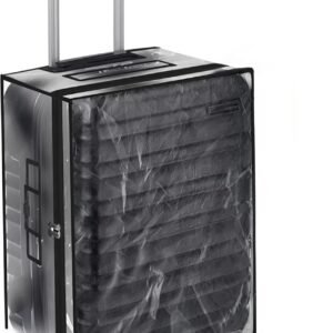20″ PVC Zippered Suitcase Cover Durable Dust Proof Anti-Scratch Travel Bags Cover Case for Wheeled Luggage Hard/PolycarbonateTrolley Bag Pack of 1 (49X37X25 cms) Height Excluding Wheels