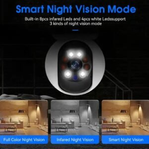 MAYUMI Dual Lens Smart CCTV Camera | WiFi IP Home Security Camera | Double Side View Rotating Pan & Tilt, 2 Way Talk Auto Tracking Motion Detection Indoor CCTV IP Camera