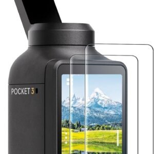 VERTUS® Premium Tempered Glass Screen Protector for DJI Osmo Pocket 3 Vlogging Camera || Anti Scratch || Edge to Edge Protection || 9H Hardness Ultra HD (2 Lens Protector + 2 LED Screen Protector Set)