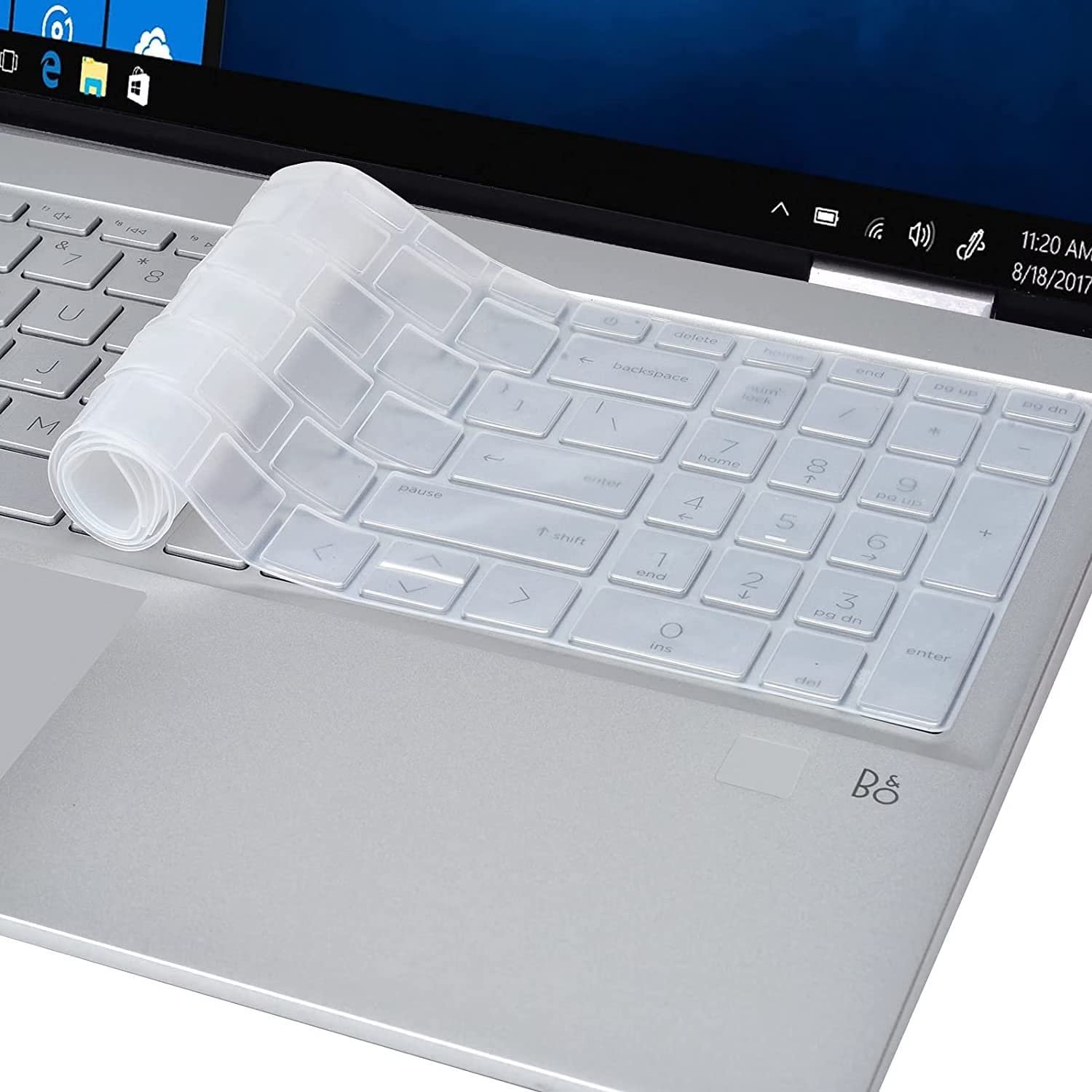 RAYA Silicone Keyboard Skin Cover for HP Pavilion 15 Series (15.6inch) ( 15-eh 15-eg 15-er 15-fd 15-fc ) & HP Pavilion 16 Series (16inch) ( 16-ab 16-af 16-ag ) Laptops (Transparent) - Image 6