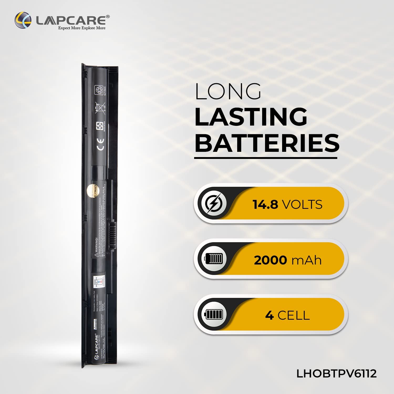 Lapcare 800049-001 KI04 Laptop Battery for HP Pavilion 17-G 15-AB 14-AB Series 17-g121wm 17-g122ds 17-g119dx 17-g113dx 17-g102tx 17-g103dx 15-an050nr 15-ab038tx 15-ab157nr 15-ab292nr 14-ab006tu - Image 4