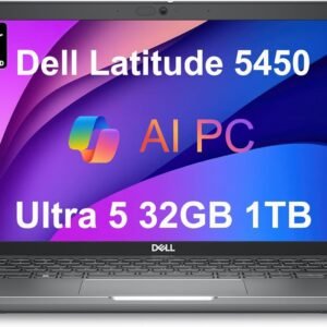 Dell Latitude 5450 5000 Business Laptop (14" FHD, Intel 12-Core Ultra 5 135U (> i7-1355U), 32GB DDR5, 1TB SSD) Backlit, 2 x Thunderbolt 4, 1080p RGB HDR Webcam, Ethernet, Win 11 Pro, 2025 AI PC