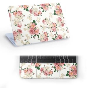 Floral D9 Top+Wrist Pad Vinyl Laptop Skin/Sticker/Cover for 15 to 15.6 Inches Laptops Laminated-Removable-HD Quality Compatible for Hp-Dell-Sony-Lenovo-Asus etc.(15x10 Inches)