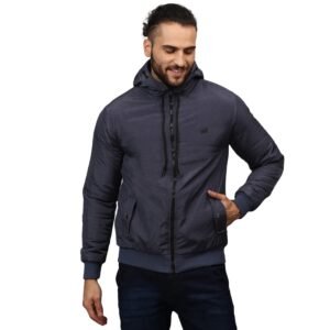 Campus Sutra Men Solid Full Sleeve Blue Stylish Casual Windcheater Casual Jackets