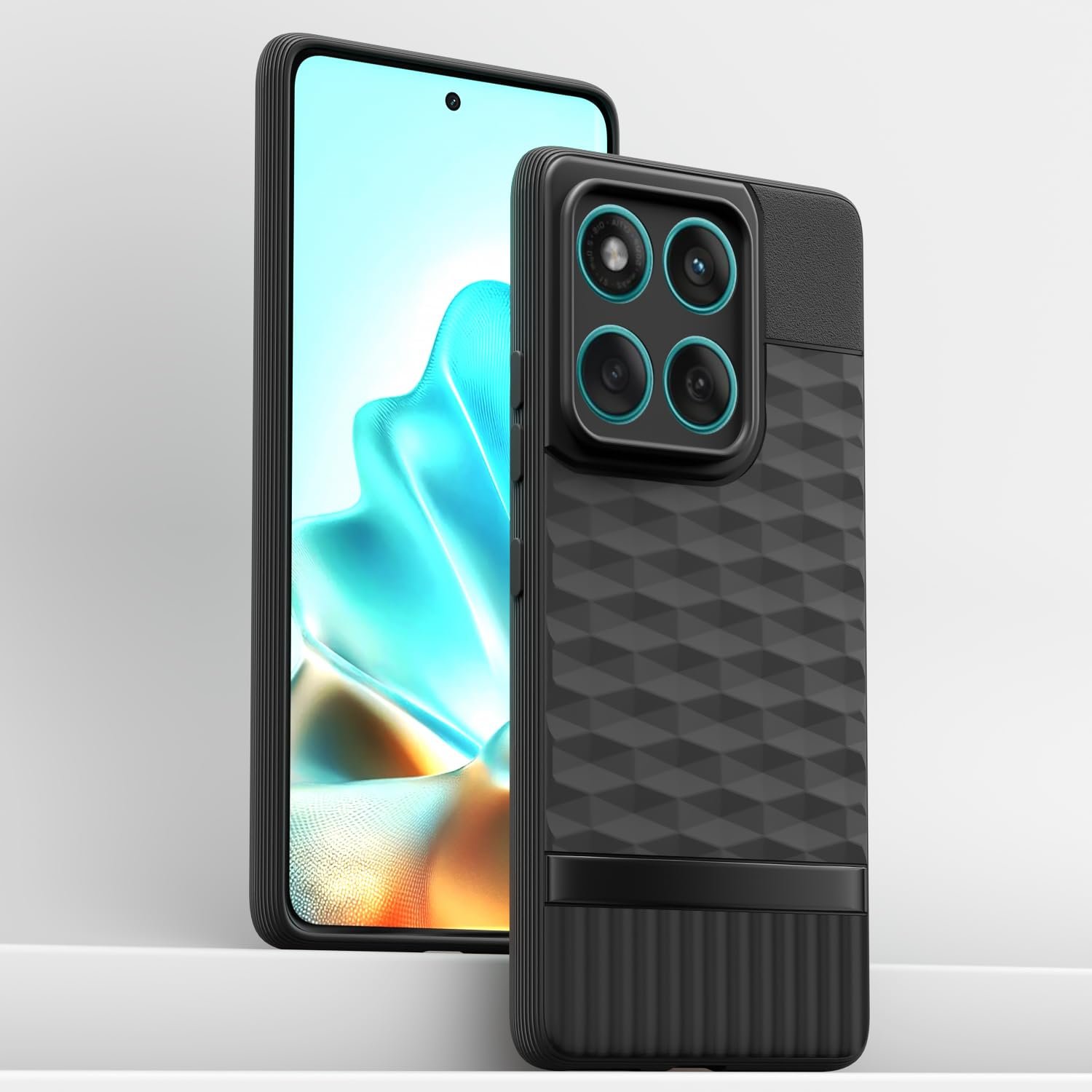 Outlouders Back Cover for Motorola Moto Edge 60 5G / Motorola Moto Edge 60 Fusion 5G | Full Camera Protection | TPU Soft Flexible Shockproof Bumper Case (Black) - Image 2