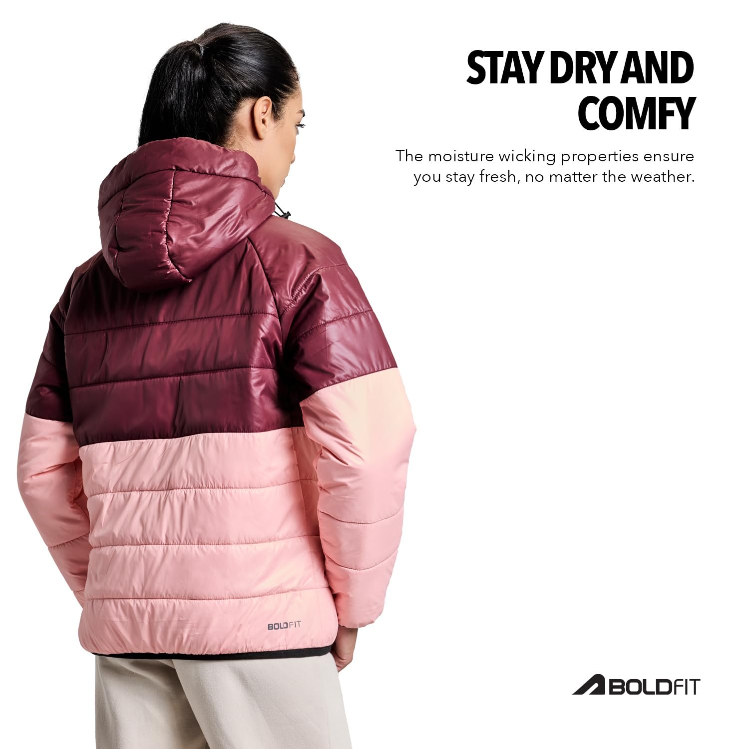 Boldfit jacket for woman puffer winter jacket for woman standard length jackets for women stylish latest hooded winter wear jackets for women cozy jerkins for ladies - Image 6